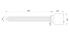 400V/50Hz/3N~ (3x2000W)  with thermostat, thermal switch EGO